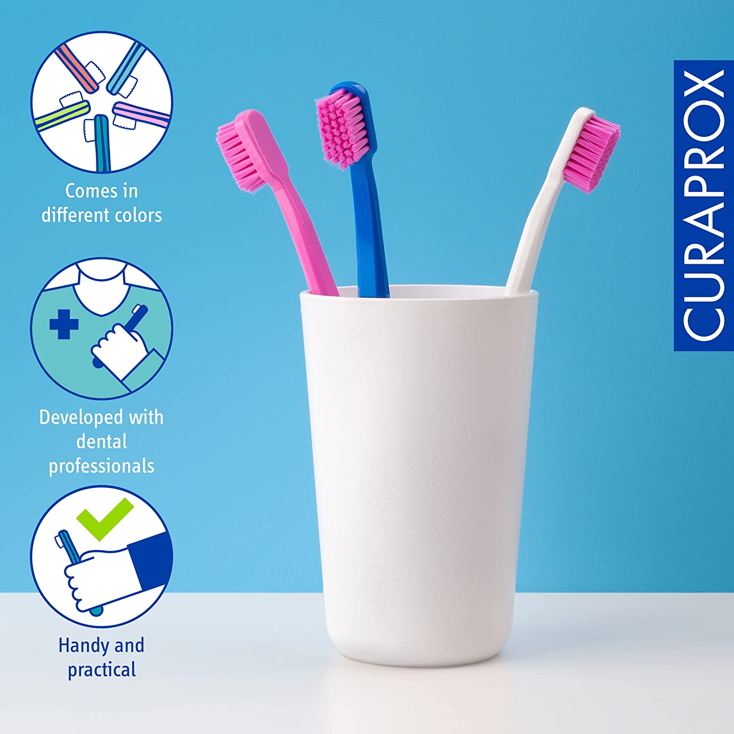 Soporte para cepillos interdentales Curaprox para una limpieza eficaz y  fácil entre los dientes
